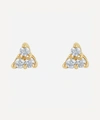 DINNY HALL 14CT GOLD SHUGA MINI TRILLION DIAMOND STUD EARRINGS,000616396