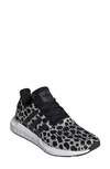 Adidas Originals Swift Run Cheetah-print Trainer Sneakers In Carbon/black/raw White