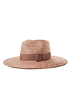 BRIXTON 'JOANNA' STRAW HAT - PURPLE,00249 HONEY