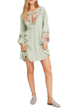 FREE PEOPLE SPELL ON YOU EMBROIDERED MINIDRESS,OB938349