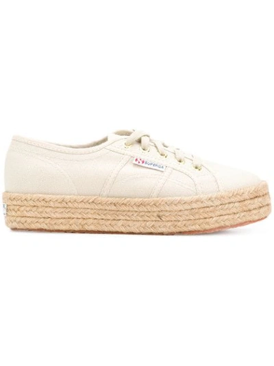 Superga Low Top Platform Trainers In 949 Taupe