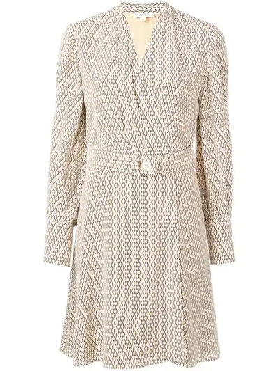Equipment Fanetta Belted Faux Wrap Dress In Ble Multi