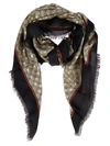 GUCCI GG BEES MOTIF SCARF,10856107