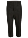 RICK OWENS CROPPED TROUSERS,10856211