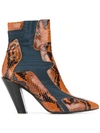 A.F.VANDEVORST SNAKESKIN EFFECT ANKLE BOOTS