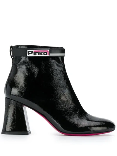 Pinko Chunky Heel Ankle Boots - 黑色 In Black