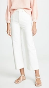 Apiece Apart Classic High Rise Wide Leg Merida Pant In Cream