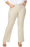 Nydj Stretch Linen Blend Trousers In Grey