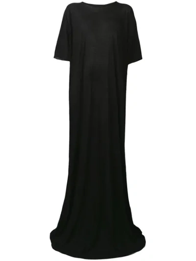 Rick Owens Drkshdw 宽松设计超长款连衣裙 - 黑色 In Black