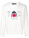 FILA FILA FLATPLAN PRINT SWEATSHIRT - 白色