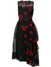 SIMONE ROCHA FLORAL EMBROIDERED DRESS