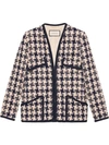 GUCCI HOUNDSTOOTH V-NECK JACKET