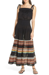 TORY BURCH SMOCKED COVER-UP MAXI DRESS,57094