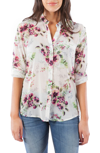 Kut From The Kloth Jasmine Chiffon Button-up Shirt In Ricci White