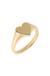 EF COLLECTION GOLD HEART PINKY RING,EF-60458-YG-4