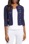 ANNE KLEIN BRODERIE LACE CARDIGAN,10713612