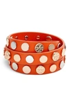 TORY BURCH LOGO TRIPLE WRAP BRACELET,55613