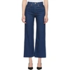 RE/DONE RE/DONE BLUE ORIGINALS WIDE LEG CROP JEANS