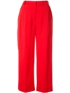 MARKUS LUPFER MARKUS LUPFER MARLEY CROPPED TROUSERS - 红色