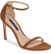 Stuart Weitzman Women's Nudistsong High-heel Sandals In Basket Brown Suede