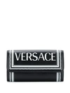 VERSACE VERSACE 复古风LOGO钱包 - 黑色