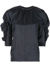 VICTORIA VICTORIA BECKHAM GATHERED SLEEVE BLOUSE