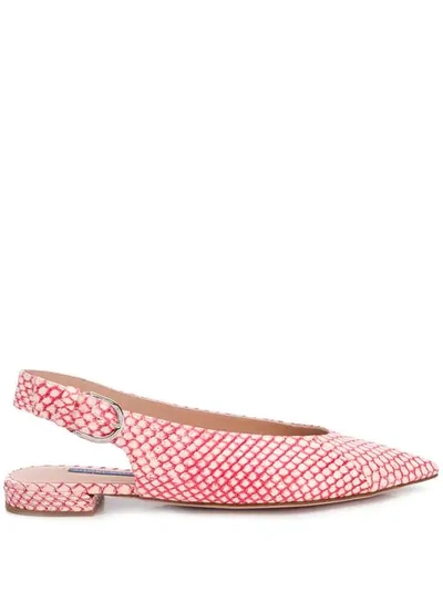 Stuart Weitzman Follow Me Red Slippers In Pink