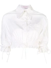 CAROLINA HERRERA CROPPED OVERSIZED COLLAR SHIRT