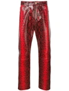 VERSACE SNAKE EFFECT TROUSERS
