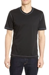 Robert Graham Maxfield Tailored Fit V-neck T-shirt In Black