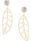 MERCEDES SALAZAR leaf drop earrings