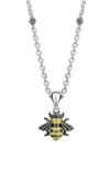 Lagos 18k Yellow Gold & Sterling Silver Rare Wonders Honeybee Pendant Necklace, 18 In Silver/ Gold