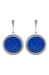 Lagos Maya Circle Drop Earrings In Silver/ Lapis