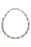 Lagos 18k Yellow Gold & Sterling Silver High Bar Collar Necklace, 16 In Silver/ Gold
