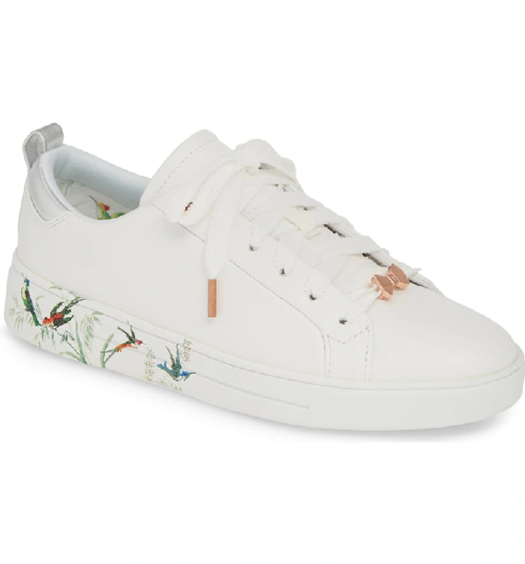 Ted Baker Women's Roully Floral Low-top Sneakers In White