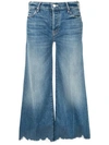 MOTHER CROPPED WIDE-LEG JEANS