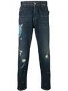 JUST CAVALLI DENIM SNAKE PRINT JEANS