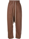 RICK OWENS DROPPED CROTCH TROUSERS