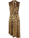 ADAM LIPPES LEOPARD PRINT MIDI DRESS