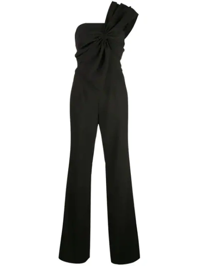 Josie Natori Bow Detail Jumpsuit - 黑色 In Black