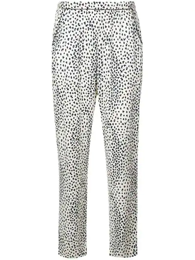 Fleur Du Mal Leopard Print Pyjama Bottoms - 白色 In White