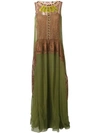 ALBERTA FERRETTI LACE FLARED DRESS