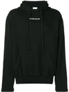 IH NOM UH NIT FRAYED GRAPHIC LOGO HOODIE