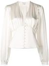 SAINT LAURENT SAINT LAURENT 垂坠设计罩衫 - 白色