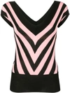TEMPERLEY LONDON CHEVRON KNITTED TOP