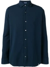 Drumohr Long-sleeve Fitted Shirt In Blue