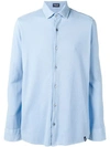 Drumohr Long-sleeve Fitted Shirt In Blue
