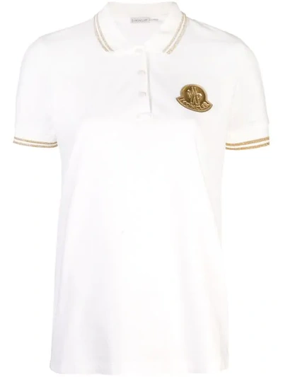 Moncler Logo Patch Polo Shirt - 白色 In White