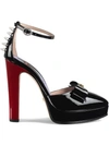 GUCCI PATENT LEATHER PUMP WITH BOW