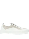 JIMMY CHOO LACE-UP PANELLED SNEAKERS